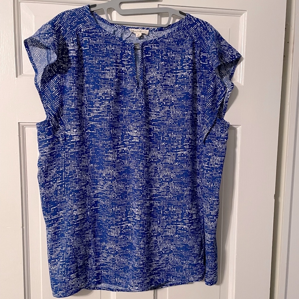 No Brand, shirt, cap sleeve,blue